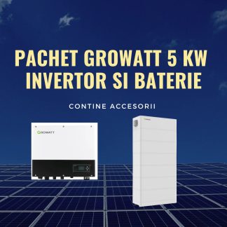 kit invertor si baterie 5 kw growatt