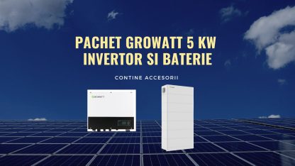 kit invertor si baterie 5 kw growatt